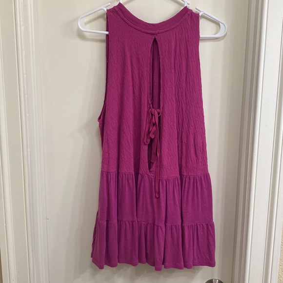 Magenta colored free people tank blouse - Picture 2 of 4